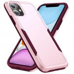 Wholesale Heavy Duty Strong Armor Hybrid Trailblazer Case Cover for Apple iPhone 11 (6.1 inch) (Pink)